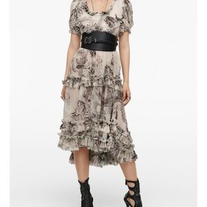 Zara Dress - cream and black